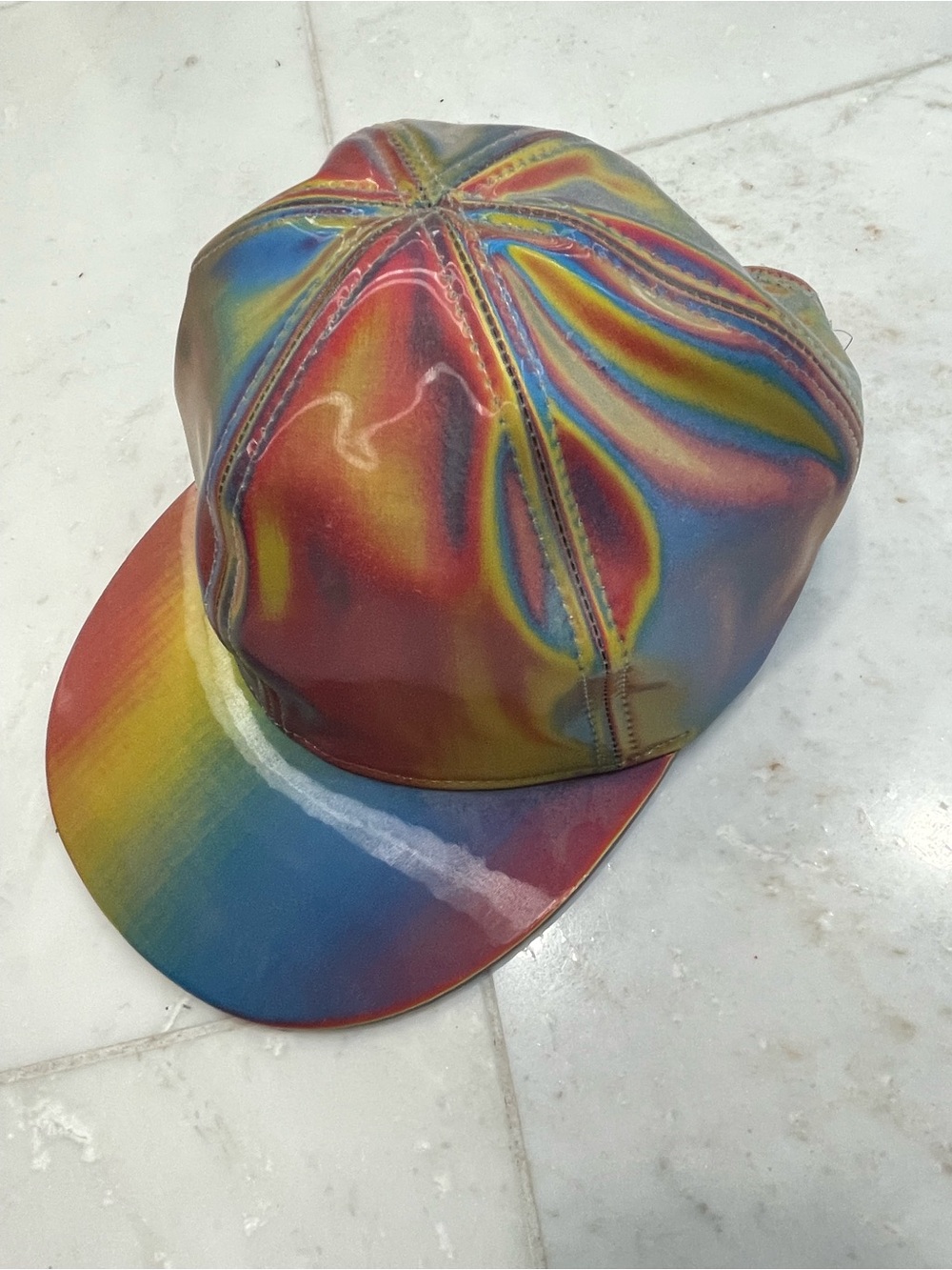 Rainbow Leather-Look Cap - Multicolor from Back to the Future Movie- Universal